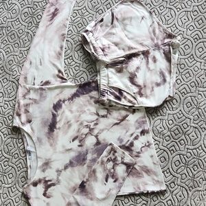 YFB style lounge set top and shorts chocolate tye dye small